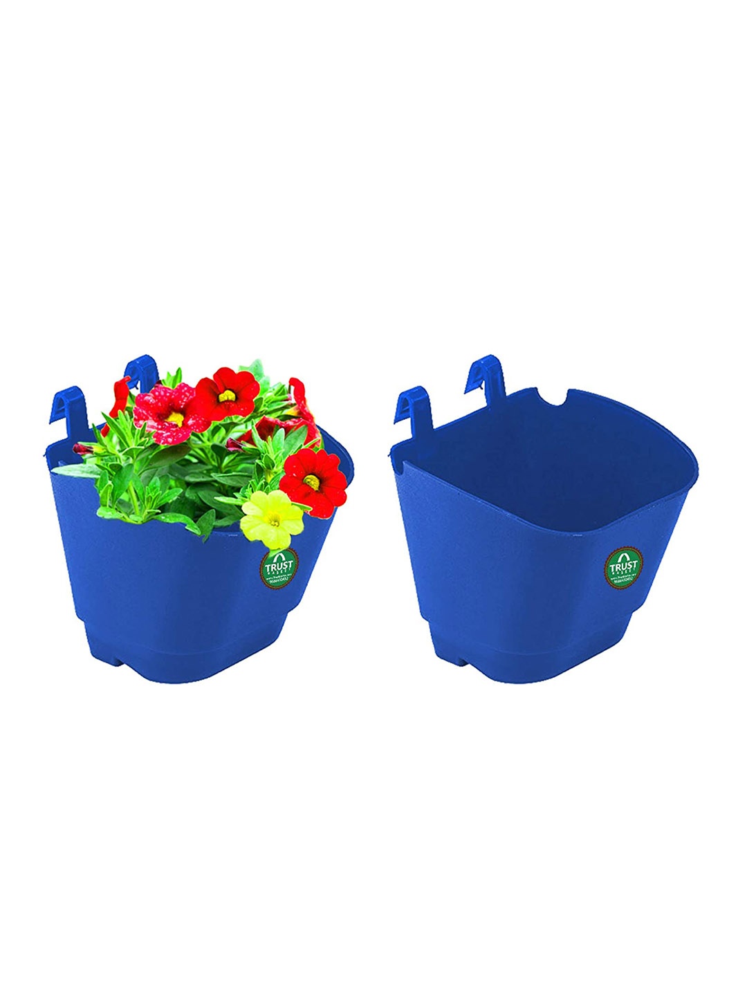 

TRUSTBASKET Blue 2-Pcs Vertical Gardening Hanging Planters