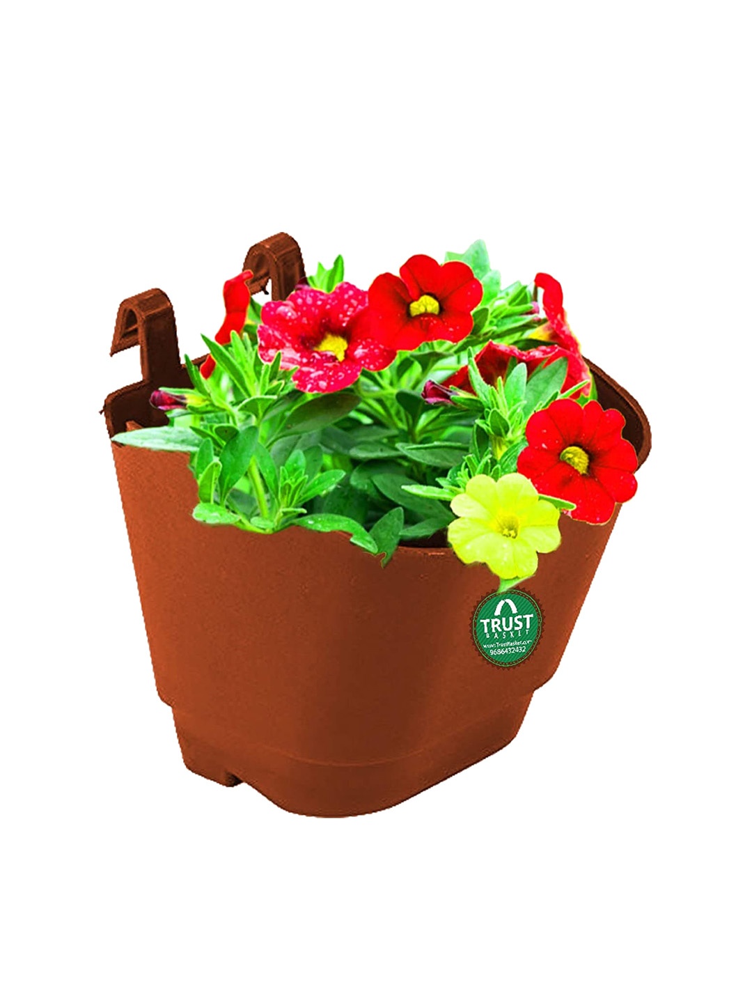 

TRUSTBASKET Brown 2-Pcs Vertical Gardening Hanging Planters