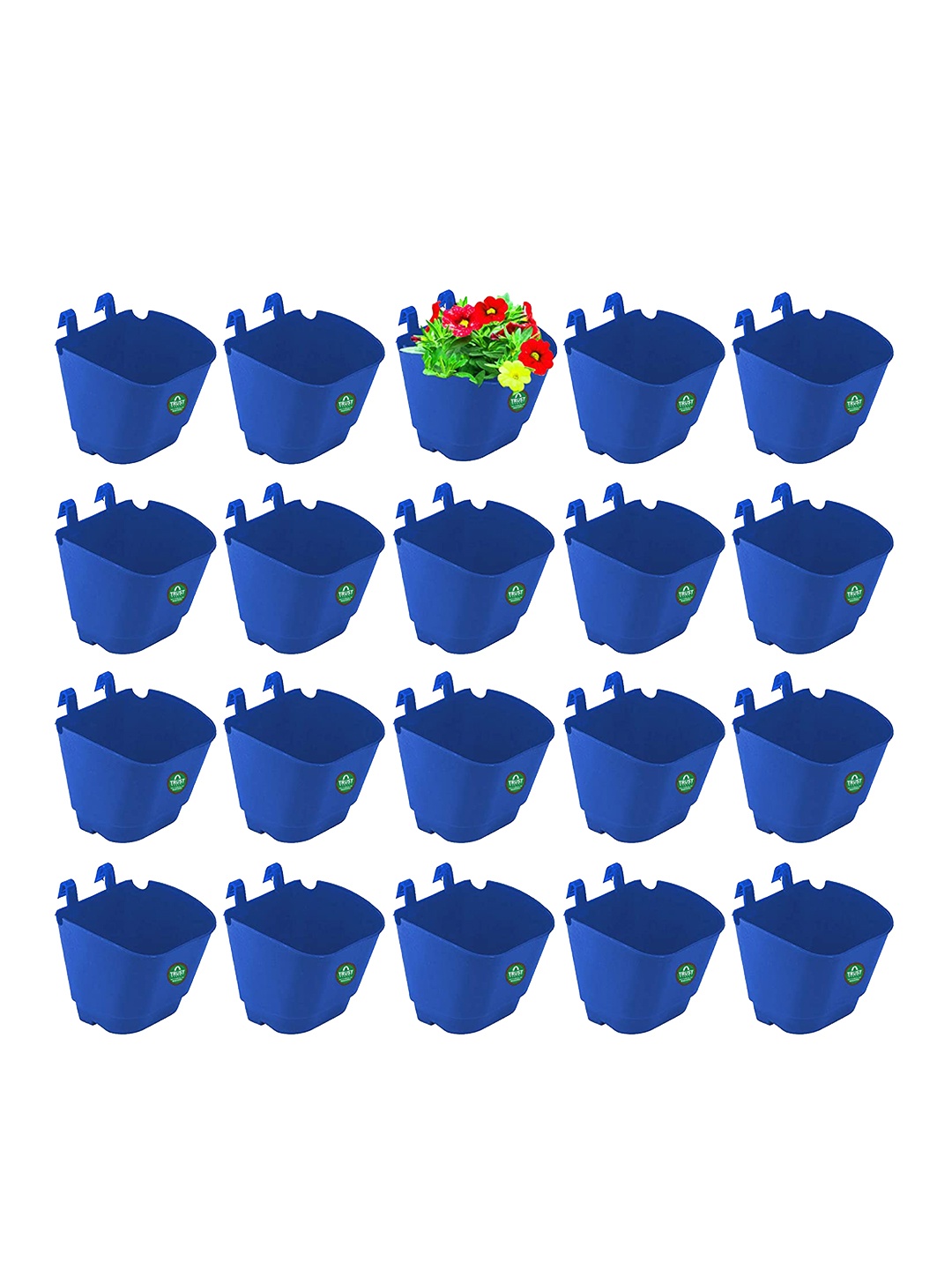 

TRUSTBASKETt Blue 20-Pcs Vertical Gardening Hanging Planters