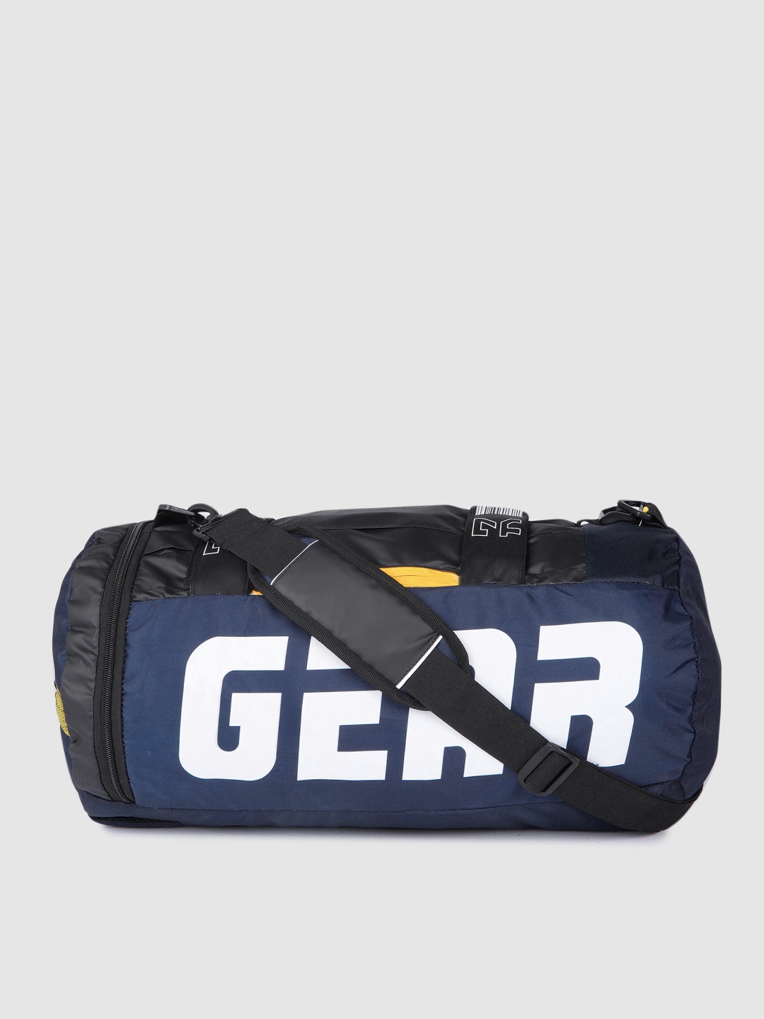 

Gear Unisex Brand Logo Printed Statement Maxis Duffle Bag Cum Backpack, Blue