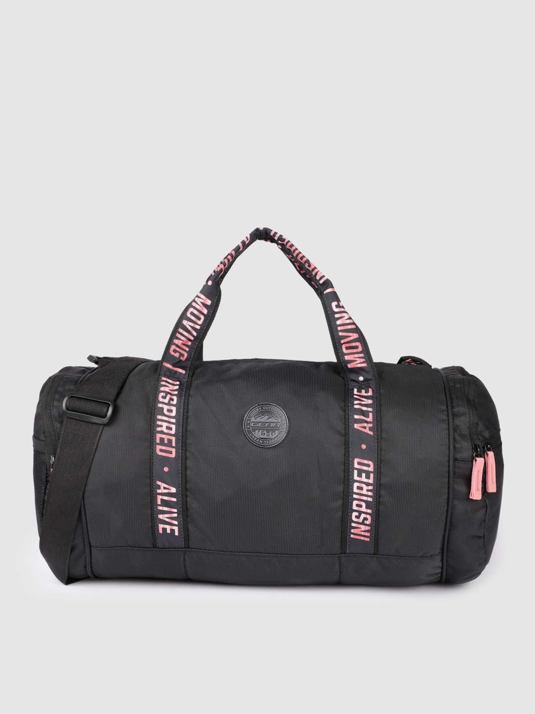 

Gear Unisex Printed Duffel Bag, Black