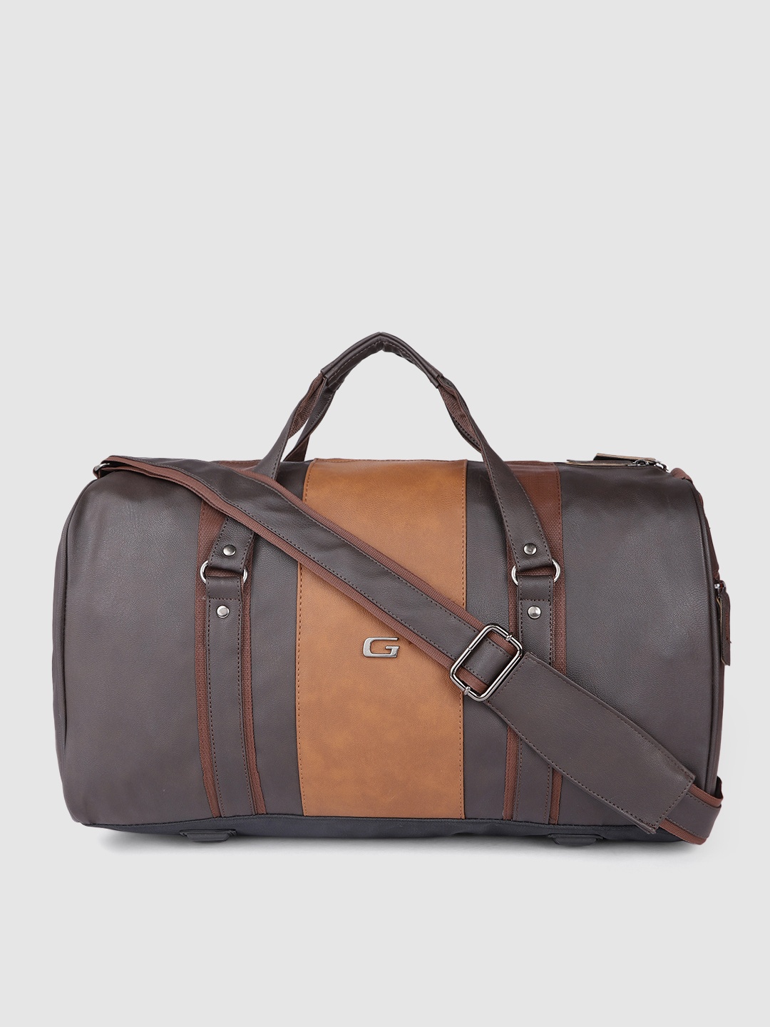 

Gear Unisex Colourblocked Vintage Duffel Bag, Brown