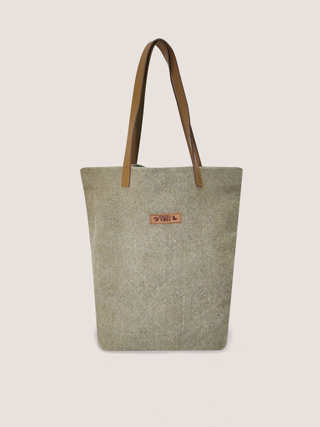 

earthbags Jute Canvas Tote Bag, Grey