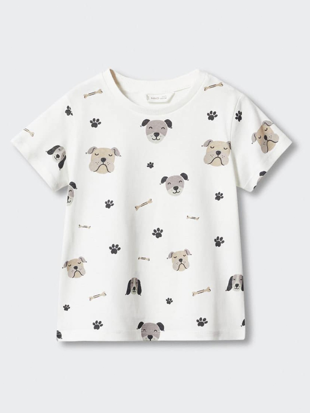 

Mango Kids Boys Printed Pure Cotton T-shirt, White
