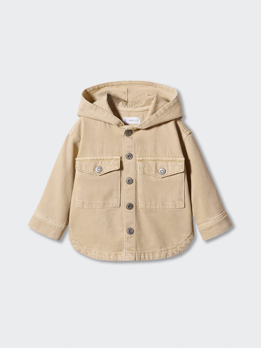 

Mango Kids Boys Pure Cotton Hooded Denim Jacket, Beige