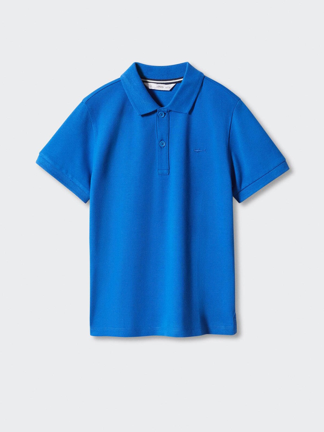 

Mango Kids Boys Polo Collar Pure Cotton Sustainable T-shirt, Blue