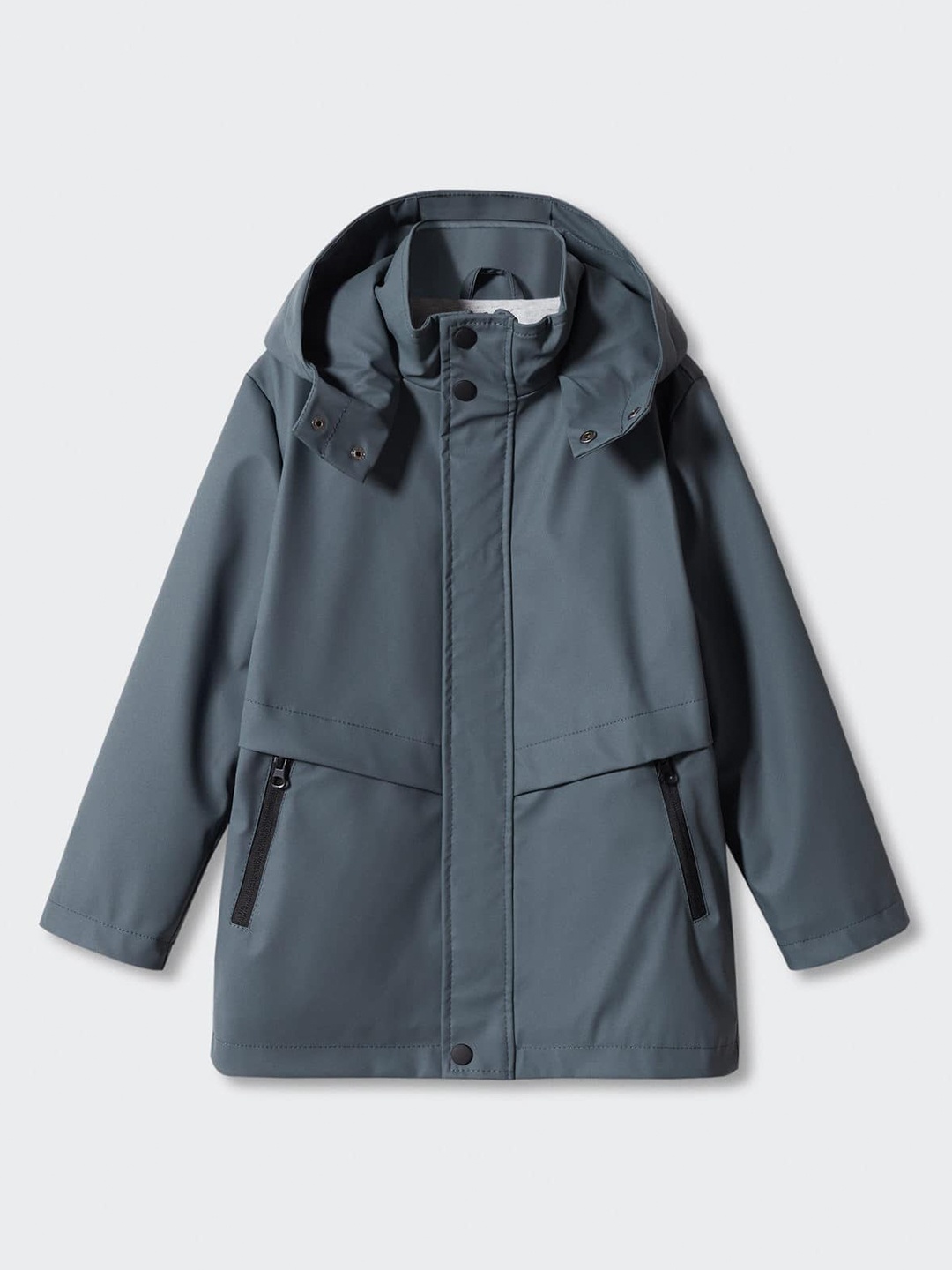 

Mango Kids Boys Hooded Longline Tailored Jacket, Blue