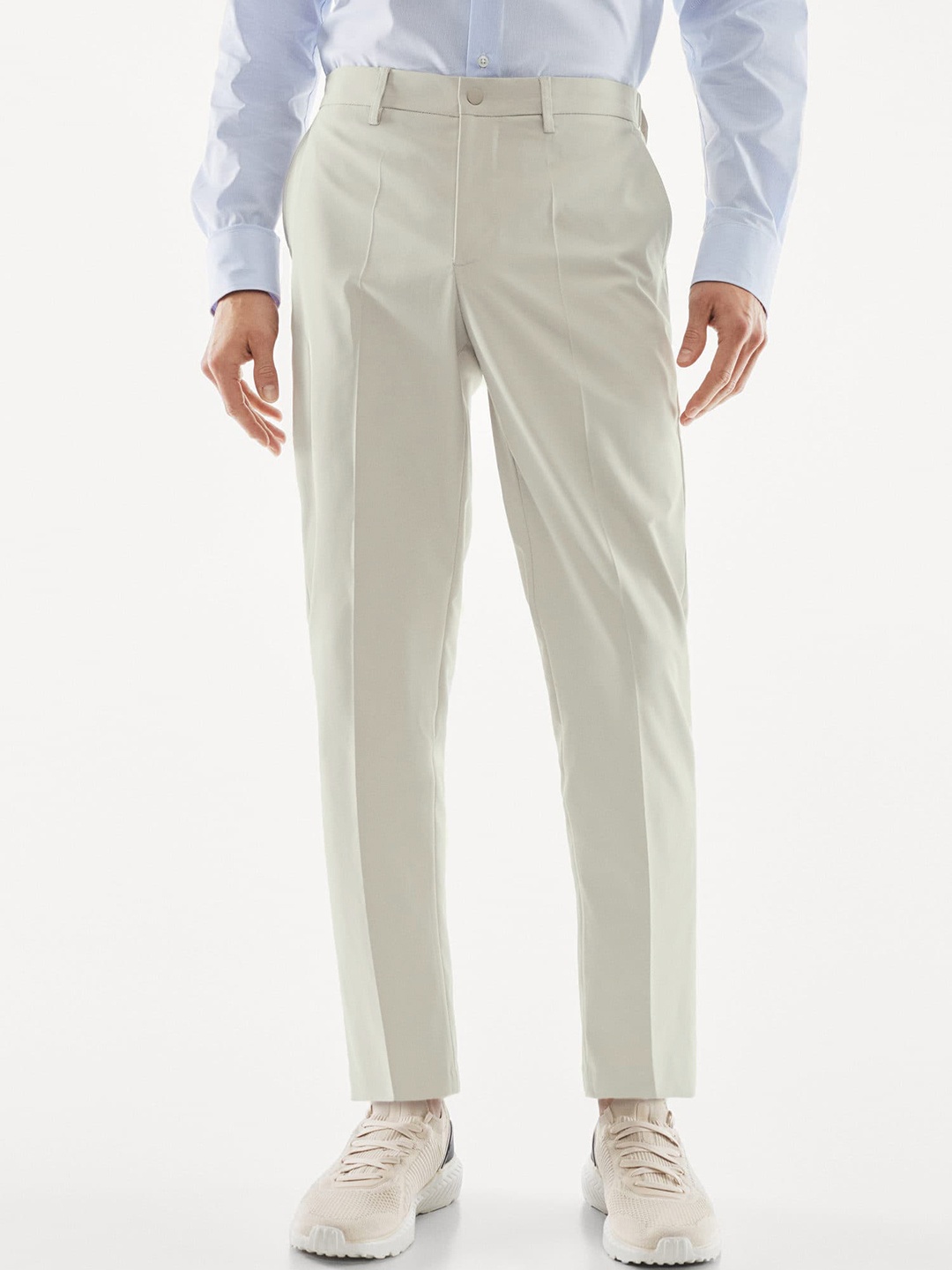 

MANGO MAN Cool Slim Fit Trousers, Beige