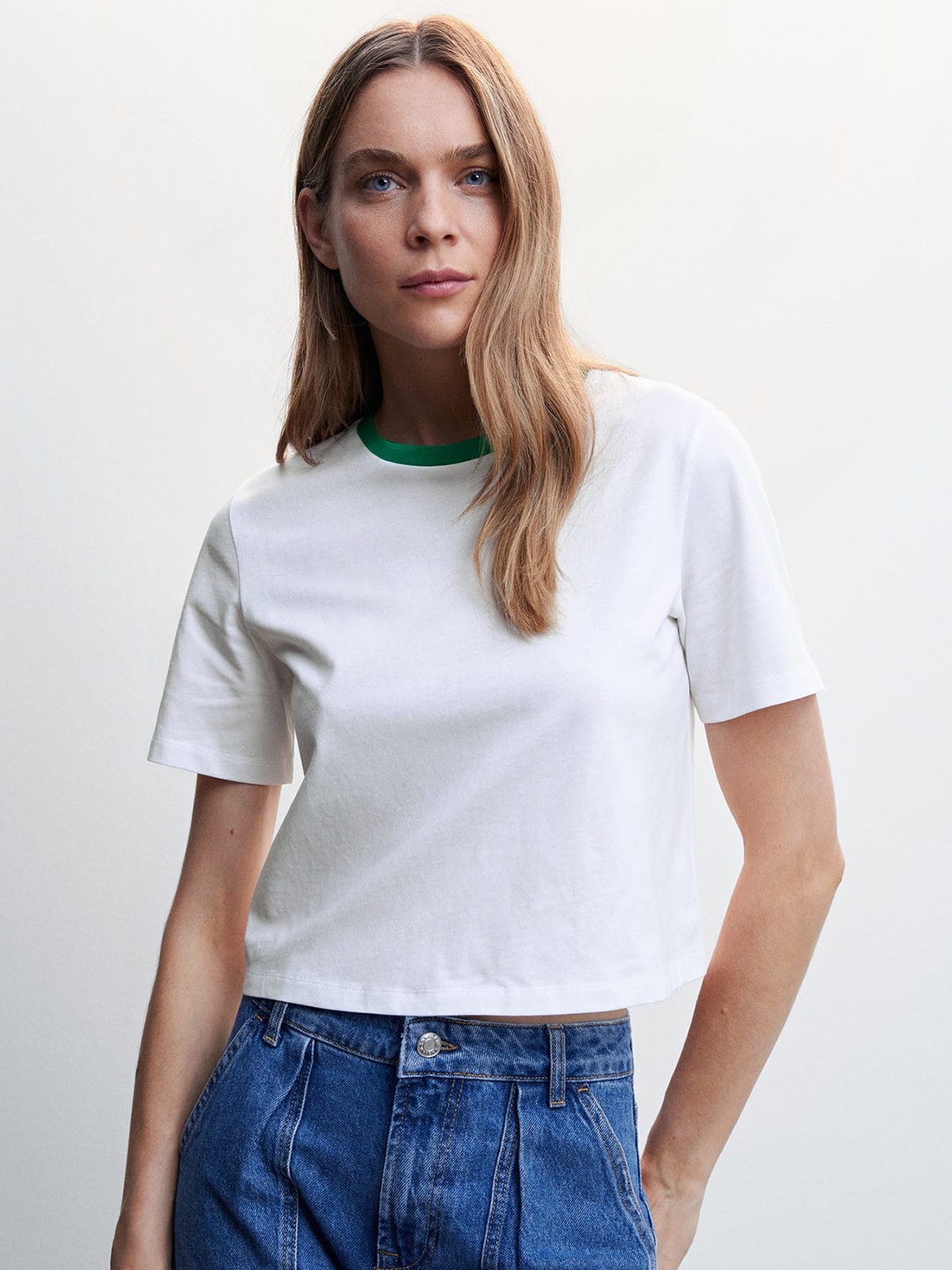 

MANGO Sustainable Cotton T-shirt, White