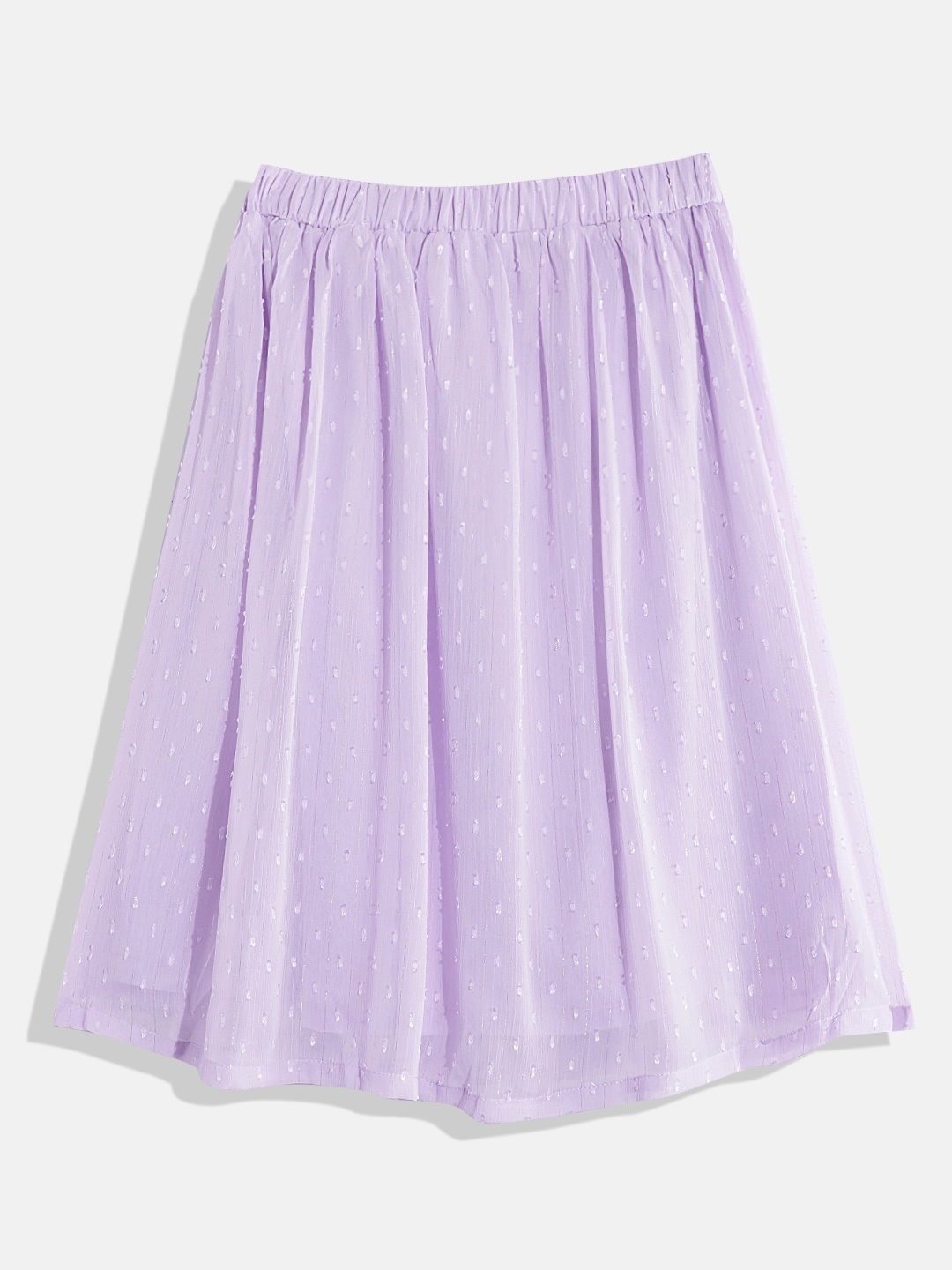 

Mango Kids Girls Dobby Weave Striped Skirt, Lavender