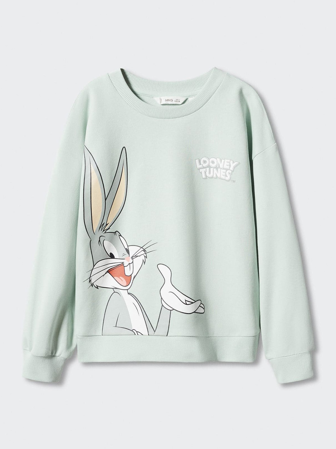 

Mango Kids Girls Bugs Bunny Printed Round-Neck Sweatshirt, Green