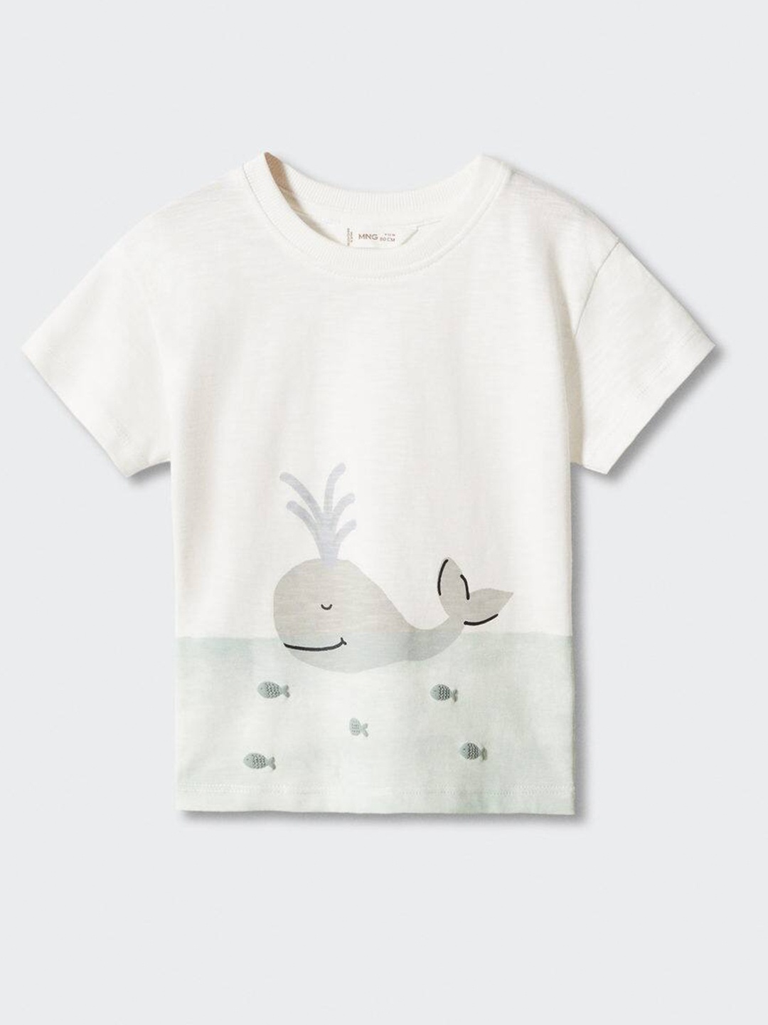 

Mango Kids Boys Printed Pure Cotton T-shirt, White