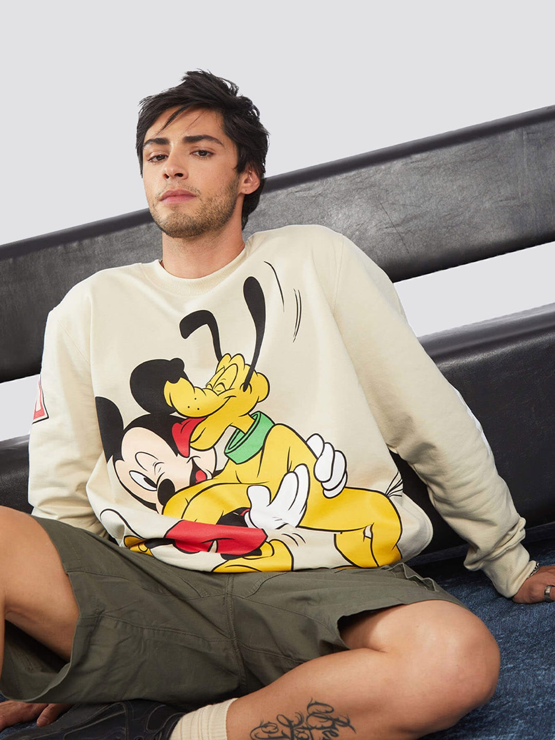 

Bonkers Corner Graphic Printed Cotton Sweatshirt, Cream
