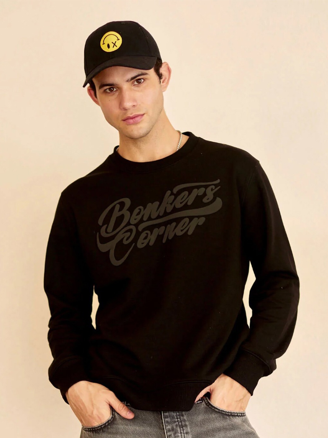 

Bonkers Corner Typography Printed Sweatshirt, Black