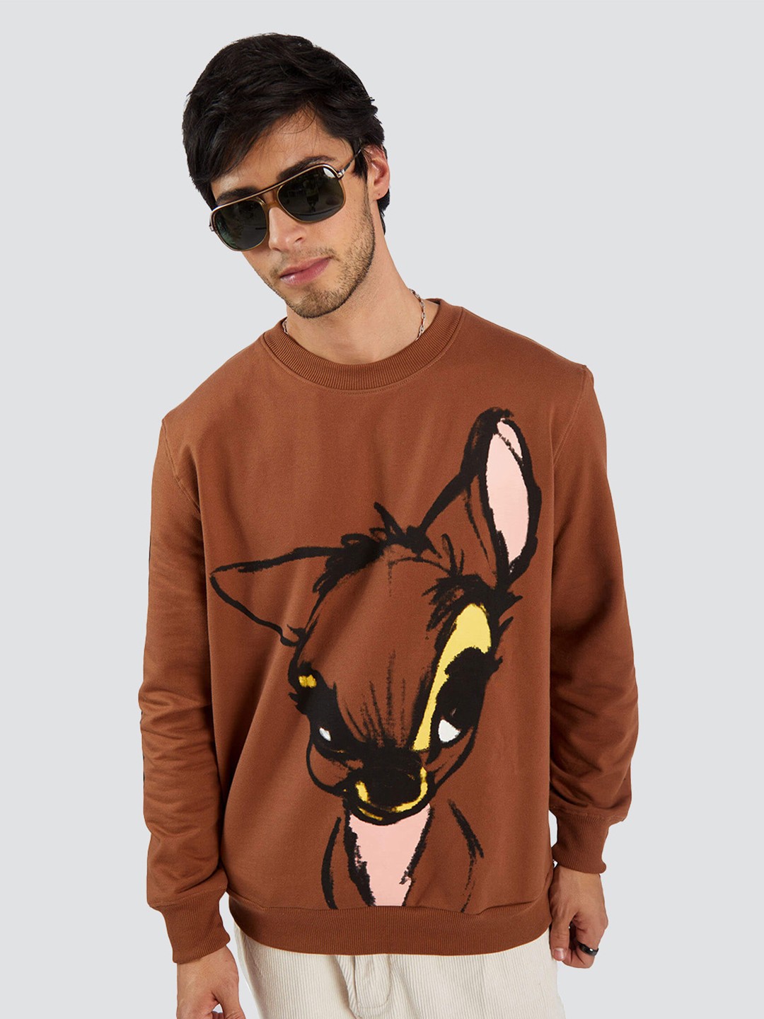 

Bonkers Corner Graphic Printed Cotton Sweatshirt, Brown