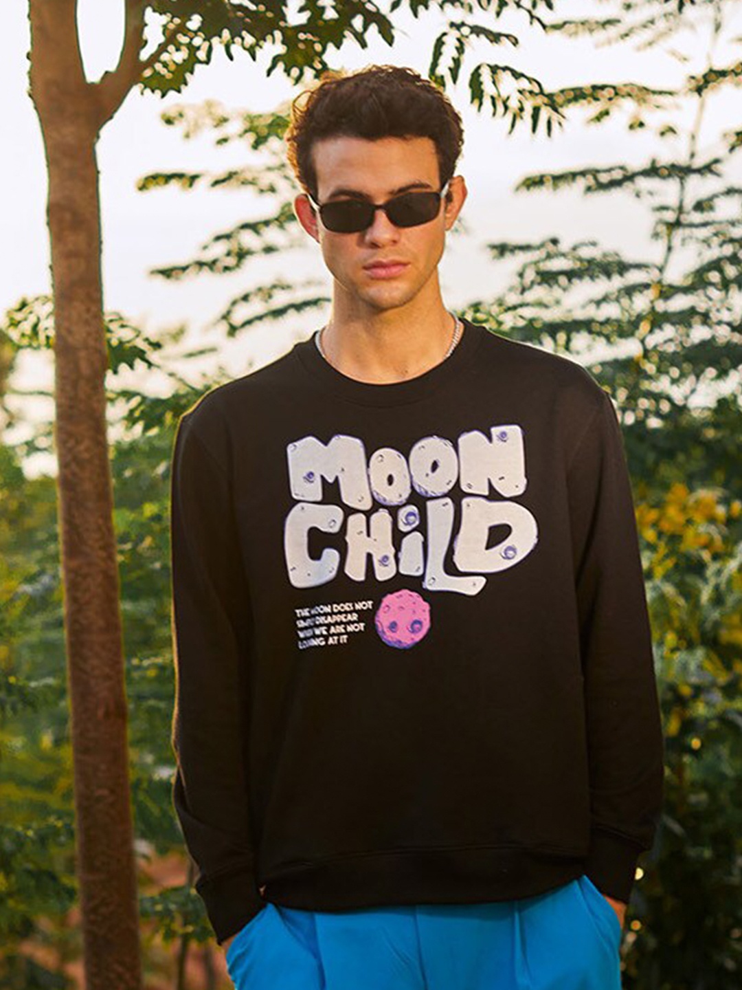 

Bonkers Corner Typography Printed Cotton Sweatshirt, Black