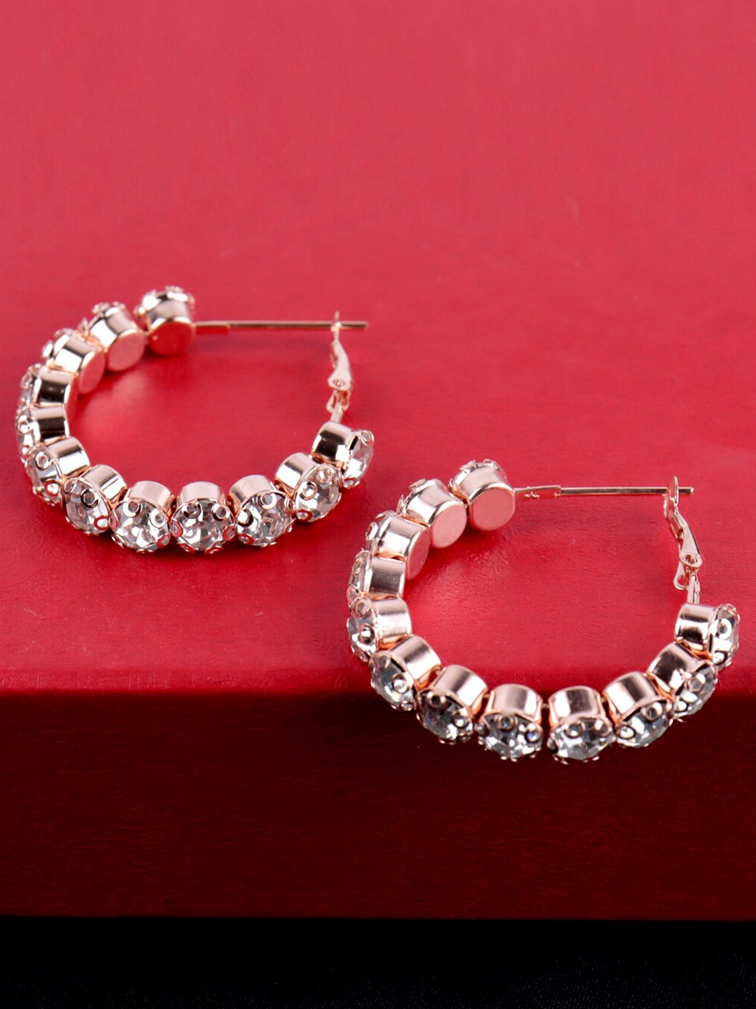 

Krelin Copper -Plated Circular Hoop Earrings, White