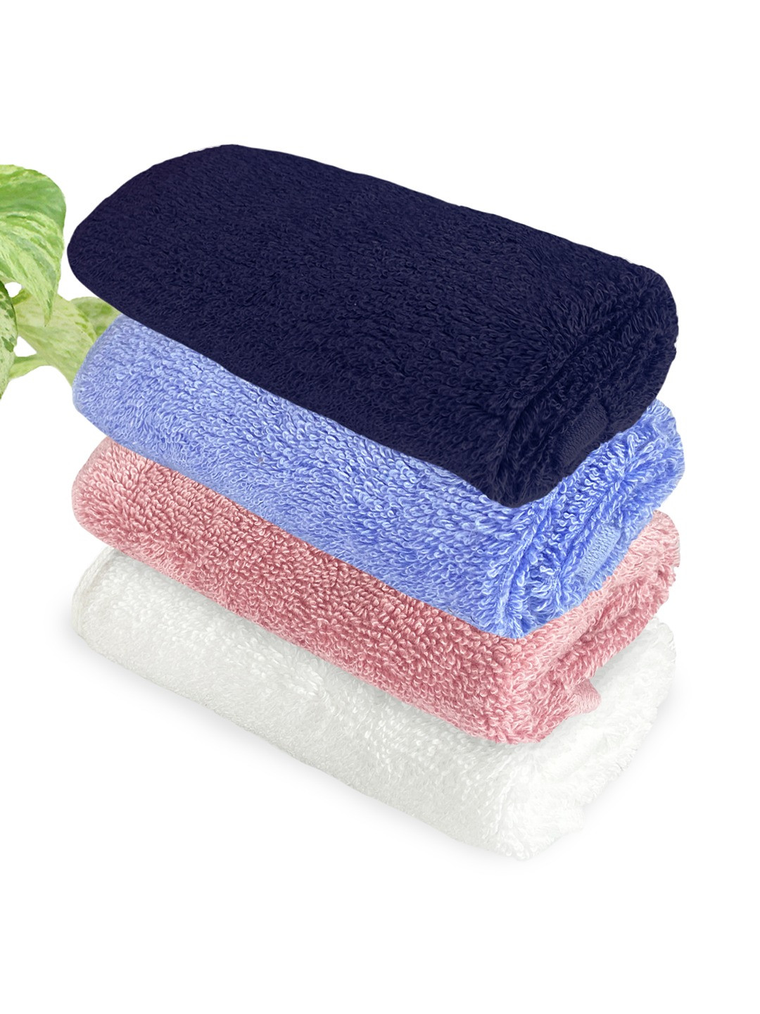 

Heelium Unisex Pack of 4 Bamboo Super Soft & Quick Drying Face Towel, Blue