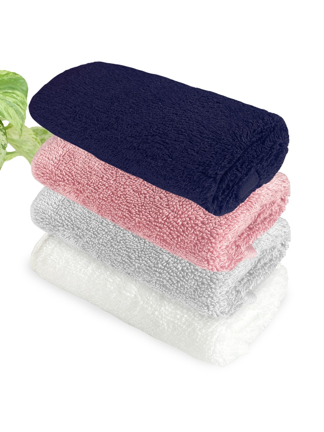 

Heelium Unisex Pack of 4 Bamboo Super Soft & Quick Drying Face Towel, Blue