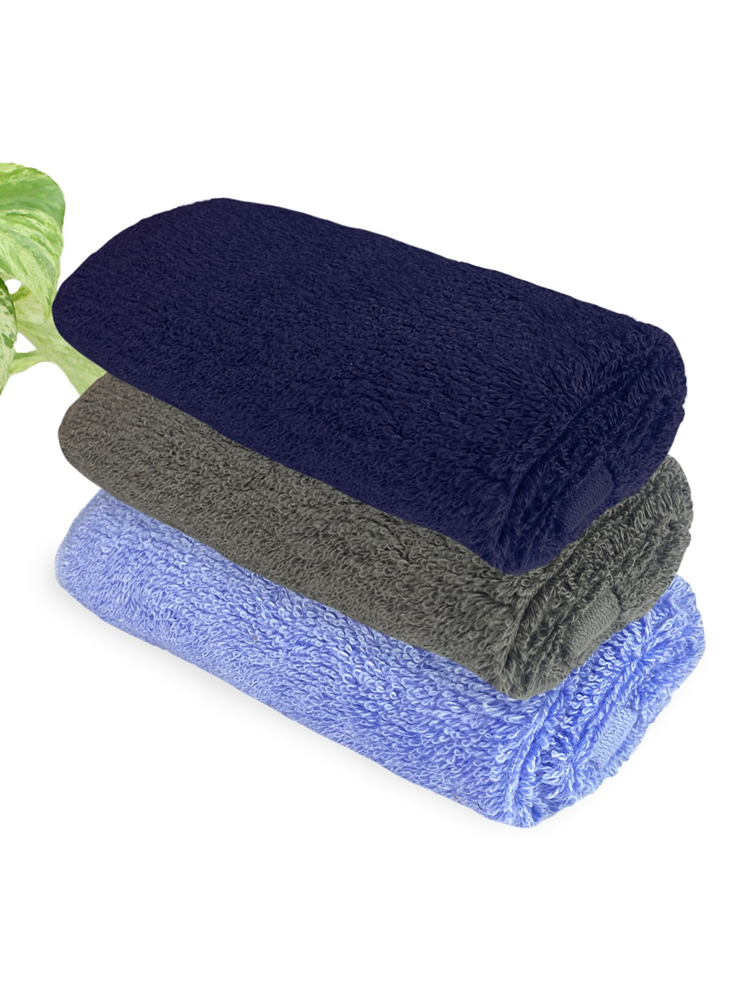 

Heelium Unisex Pack of 3 Bamboo Super Soft & Quick Drying Face Towel, Blue