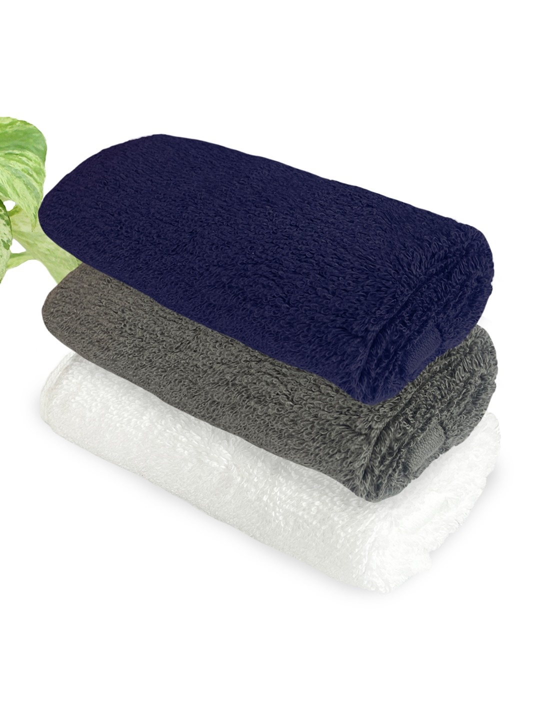 

Heelium Unisex Pack of 3 Bamboo Super Soft & Quick Drying Face Towel, Navy blue