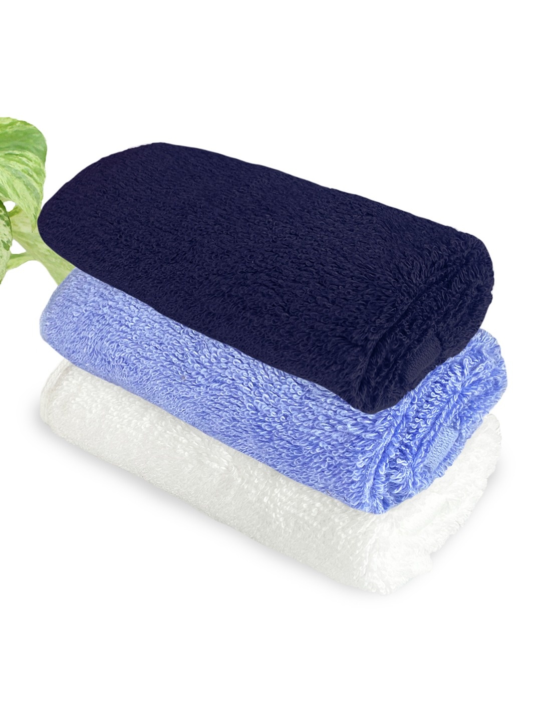

Heelium Unisex Pack of 3 Bamboo Super Soft & Quick Drying Face Towel, Blue