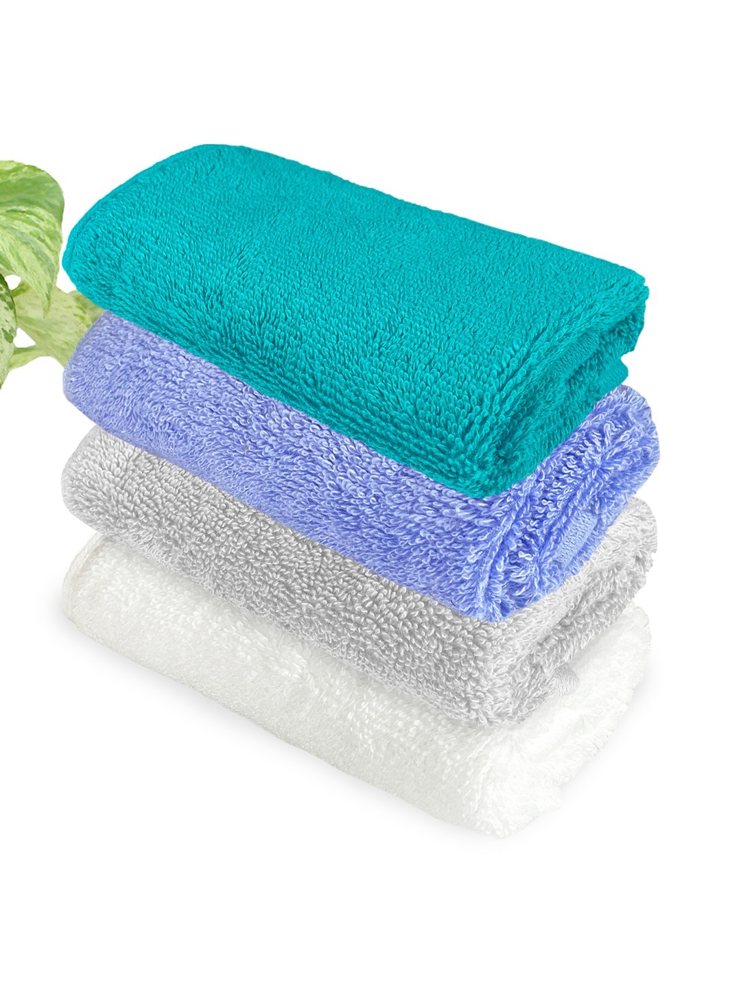 

Heelium Unisex Pack of 4 Bamboo Super Soft & Quick Drying Face Towel, Grey