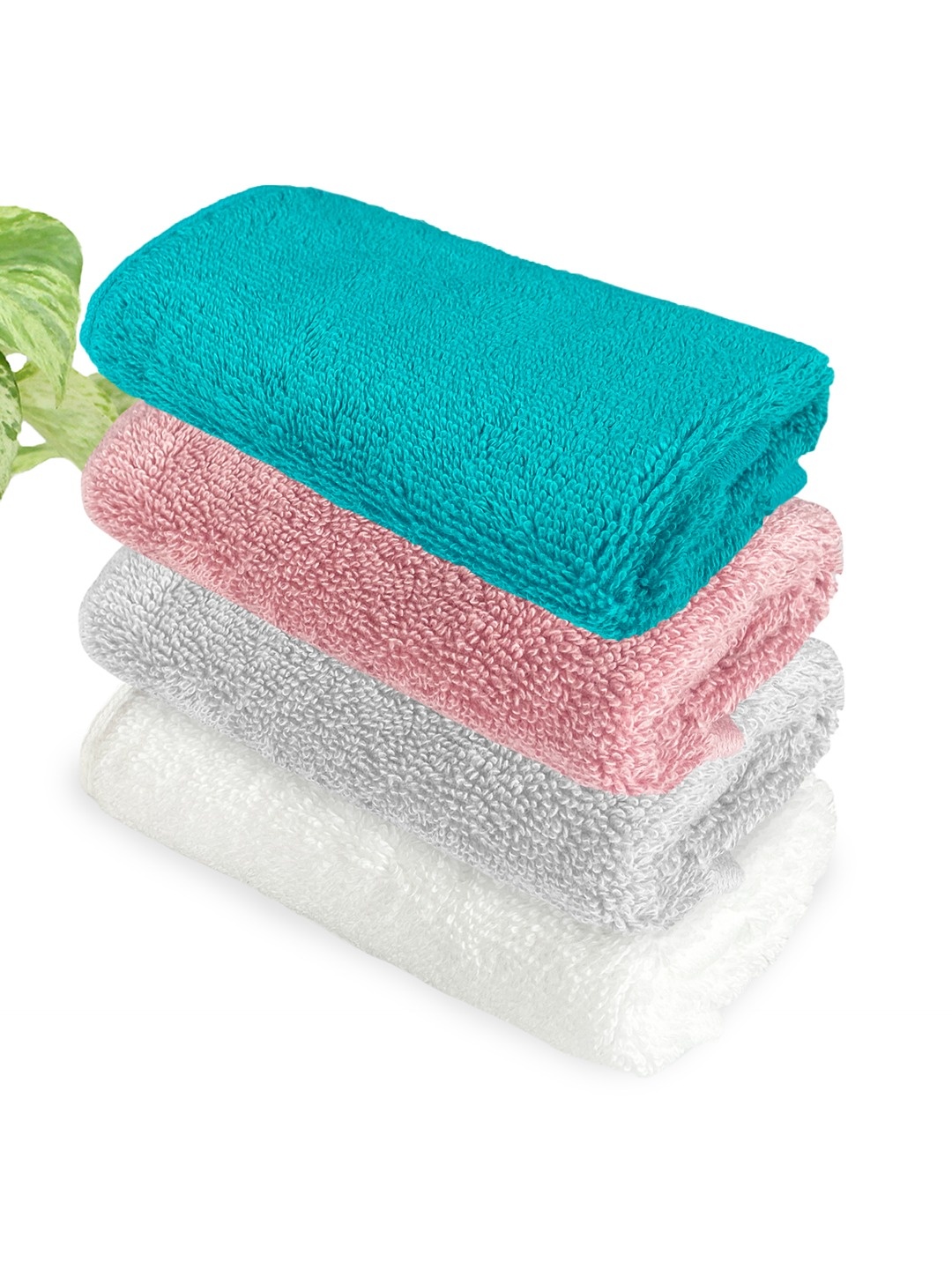 

Heelium Unisex Pack of 4 Bamboo Super Soft & Quick Drying Face Towel, Grey