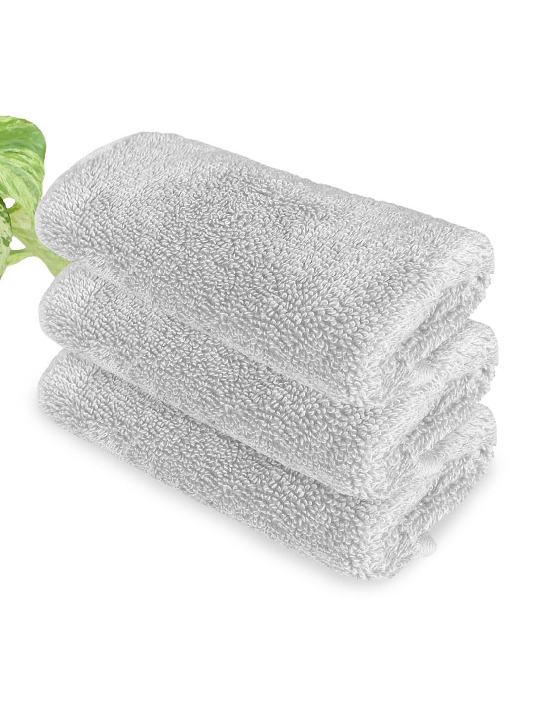 

Heelium Light Grey Unisex Pack of 3 Bamboo Super Soft & Quick Drying Face Towel