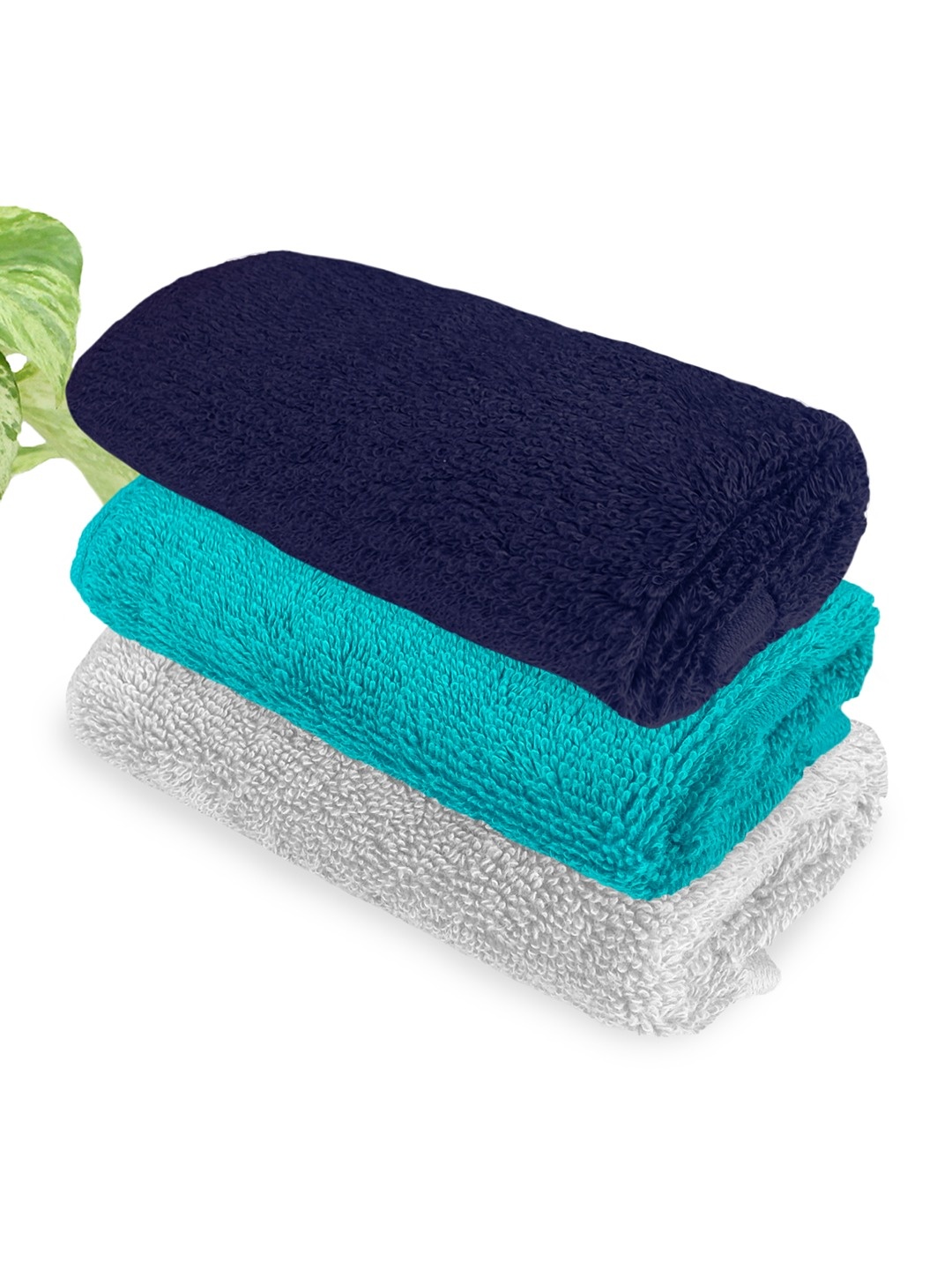 

Heelium Unisex Pack of 3 Bamboo Super Soft & Quick Drying Face Towel, Blue