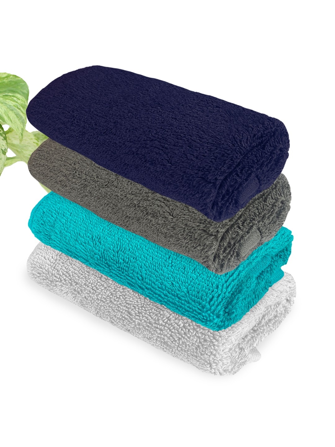 

Heelium Unisex Pack of 4 Bamboo Super Soft & Quick Drying Face Towel, Blue