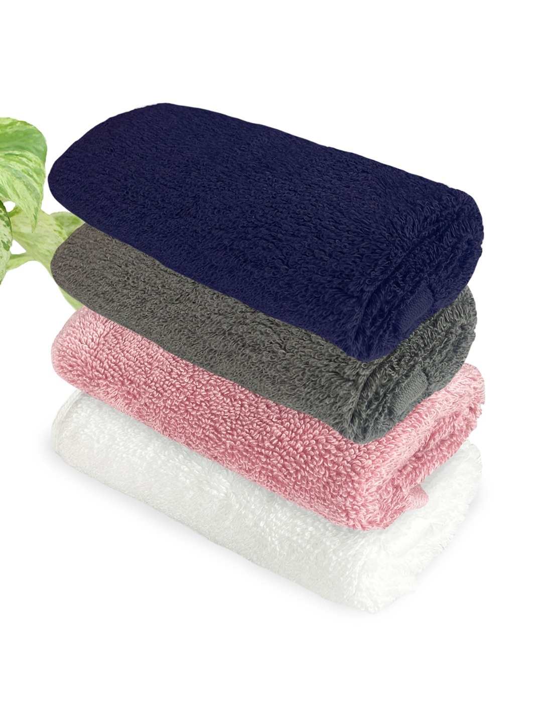 

Heelium Unisex Pack of 4 Bamboo Super Soft & Quick Drying Face Towel, Navy blue