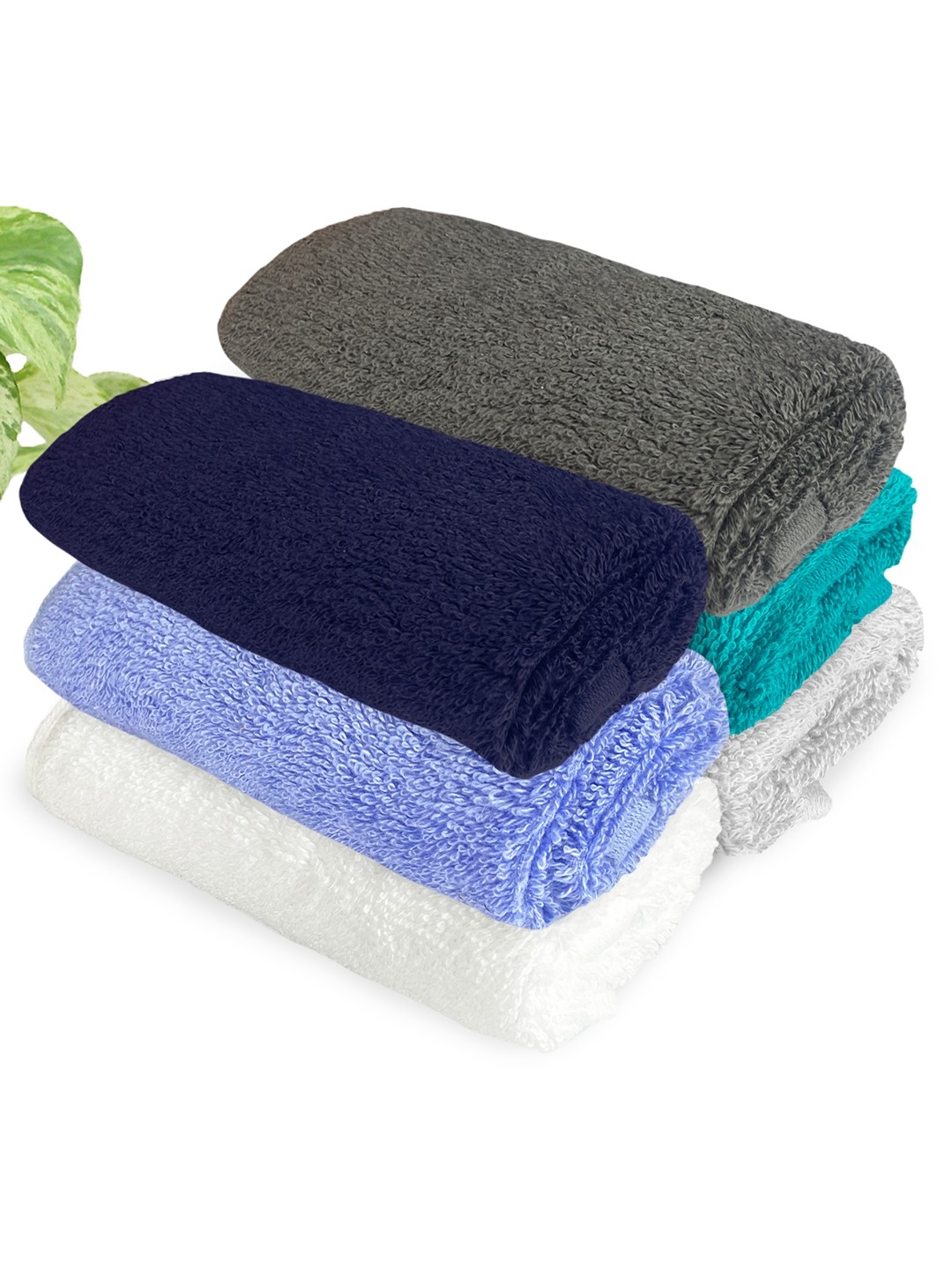 

Heelium Unisex Pack of 6 Bamboo Super Soft & Quick Drying Face Towel, Blue