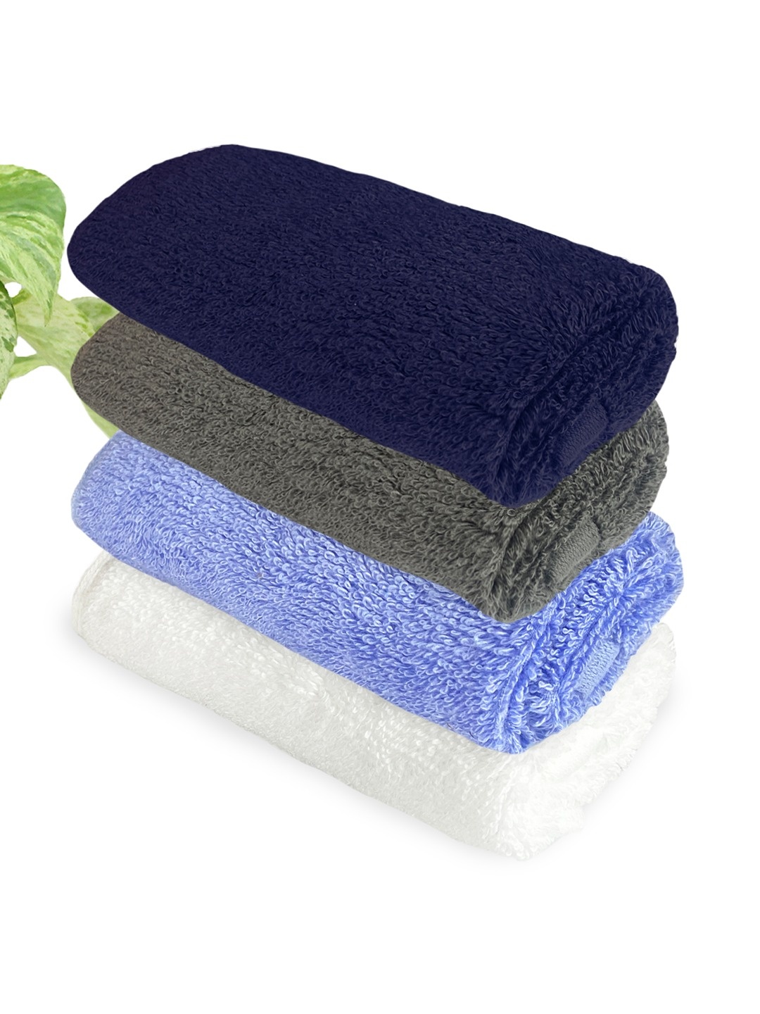 

Heelium Unisex Pack of 4 Bamboo Super Soft & Quick Drying Face Towel, Blue