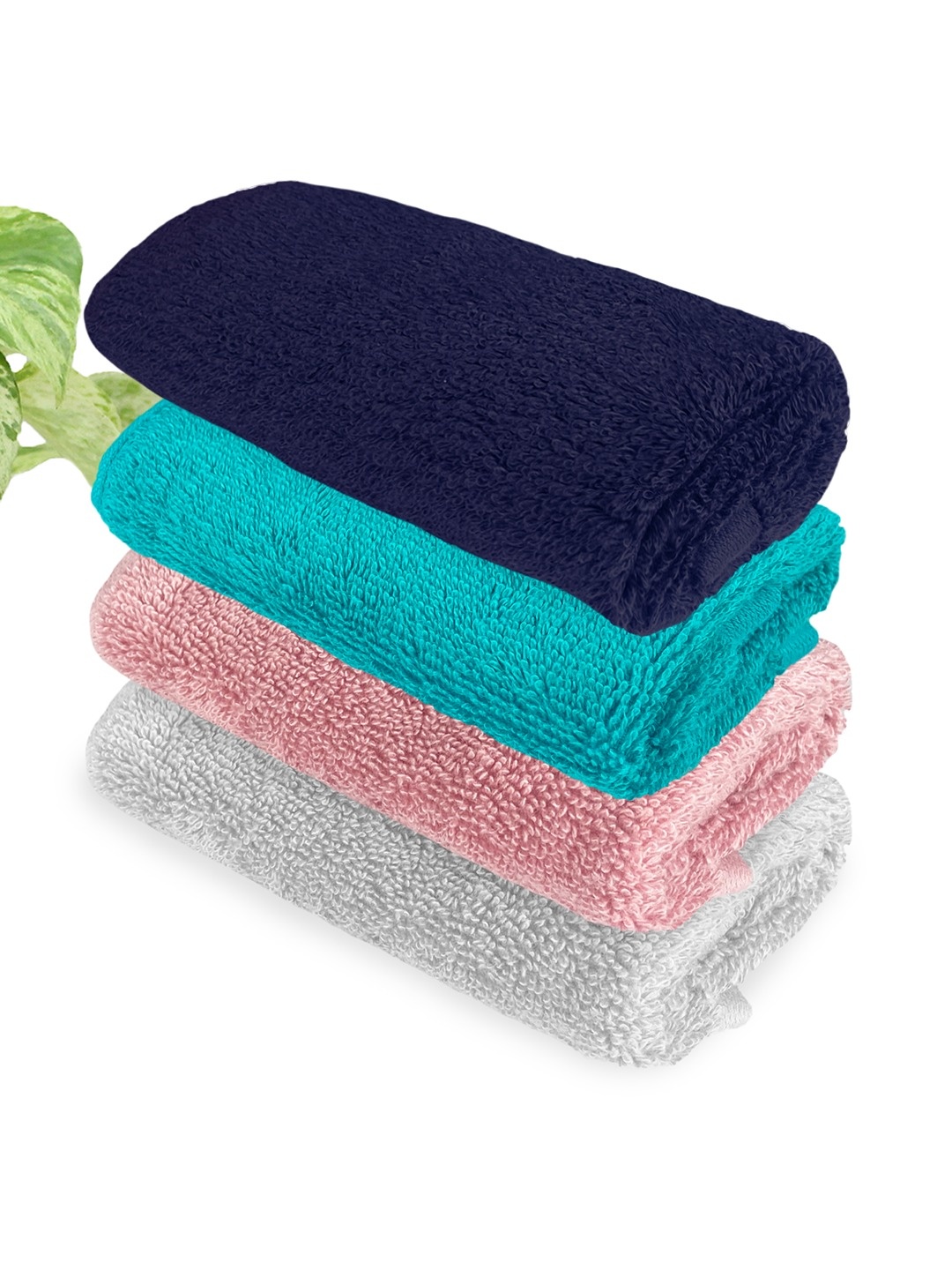 

Heelium Unisex Pack of 4 Bamboo Super Soft & Quick Drying Face Towel, Blue