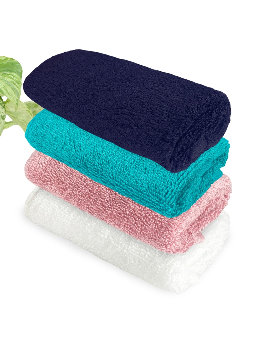 

Heelium Unisex Pack of 4 Bamboo Super Soft & Quick Drying Face Towel, Blue