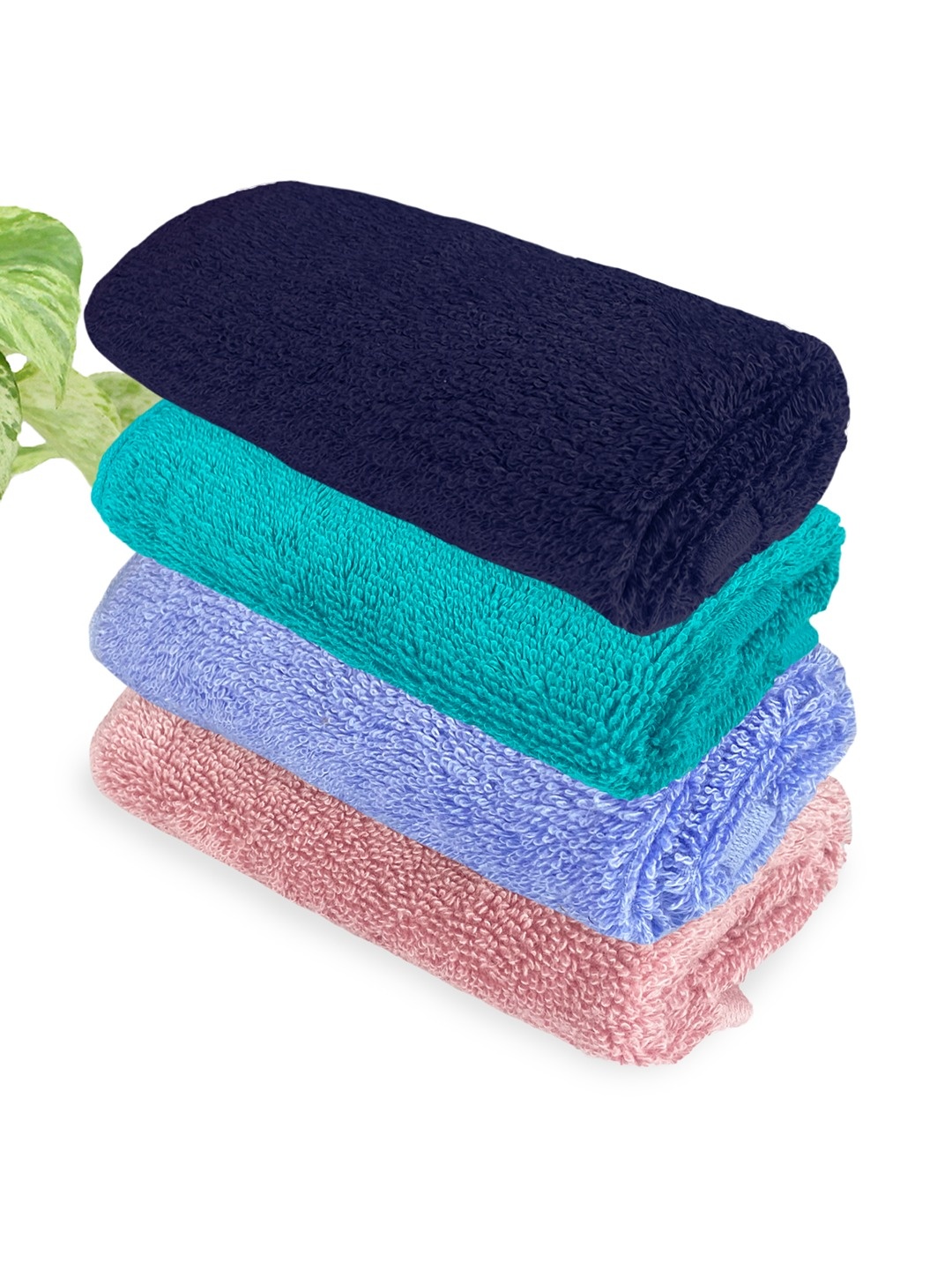 

Heelium Unisex Pack of 4 Bamboo Super Soft & Quick Drying Face Towel, Blue