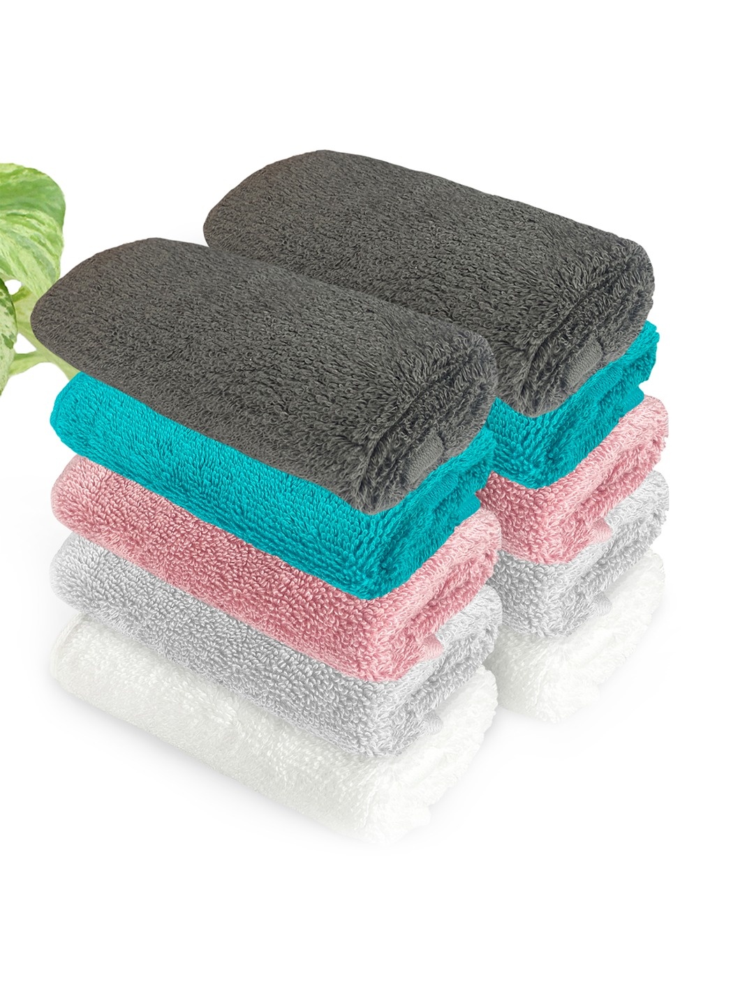 

Heelium Unisex Pack of 10 Bamboo Super Soft & Quick Drying Face Towel, Peach