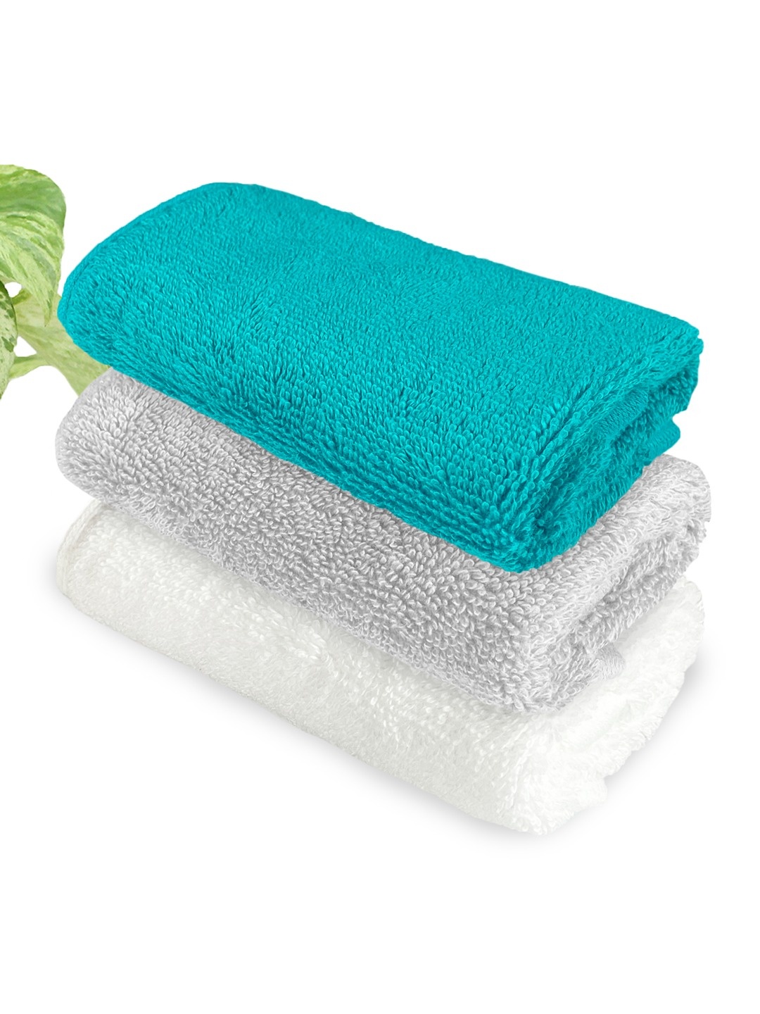 

Heelium Unisex Pack of 3 Bamboo Super Soft & Quick Drying Face Towel, Grey melange