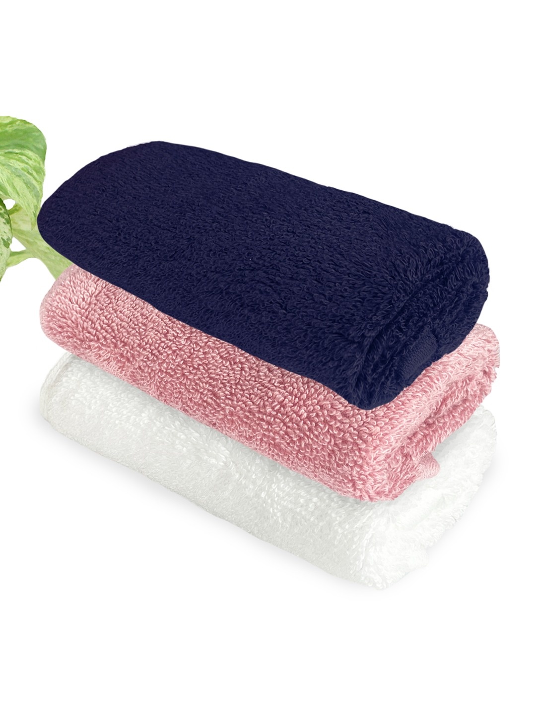

Heelium Unisex Pack of 3 Bamboo Super Soft & Quick Drying Face Towel, Navy blue