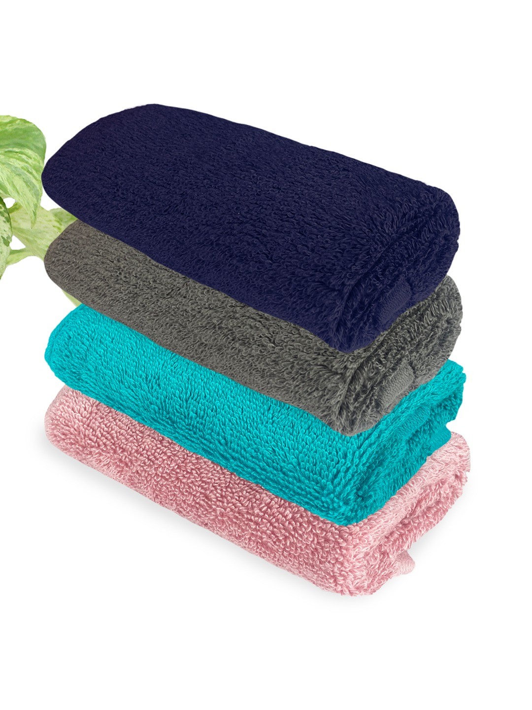 

Heelium Unisex Pack of 4 Bamboo Super Soft & Quick Drying Face Towel, Blue