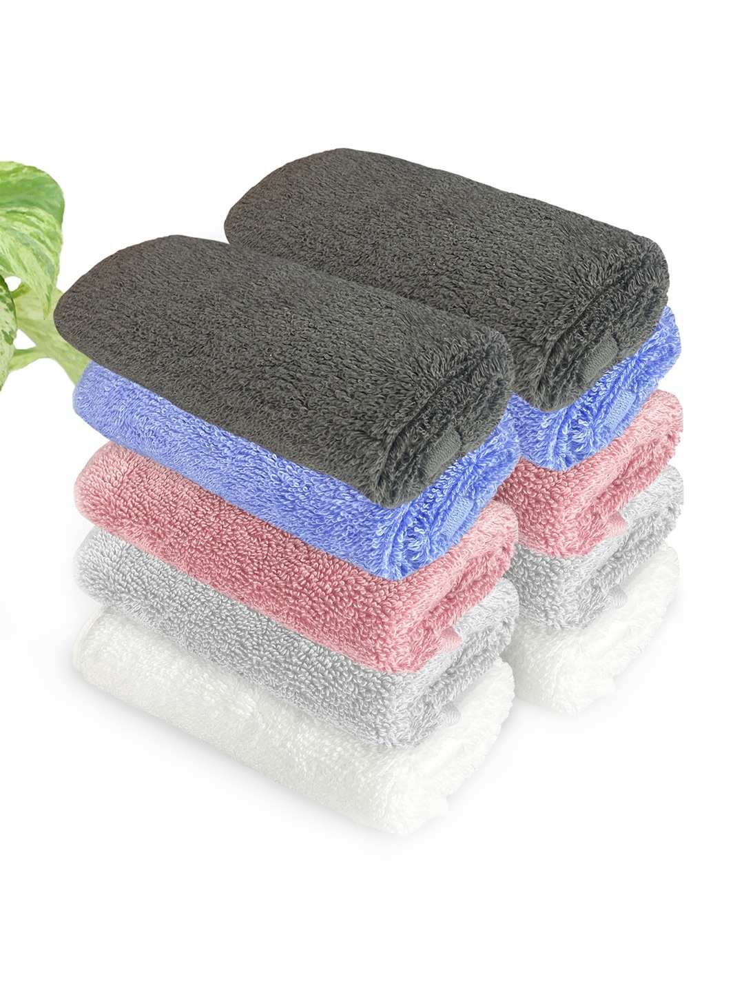 

Heelium Unisex Pack of 10 Bamboo Super Soft & Quick Drying Face Towel, White