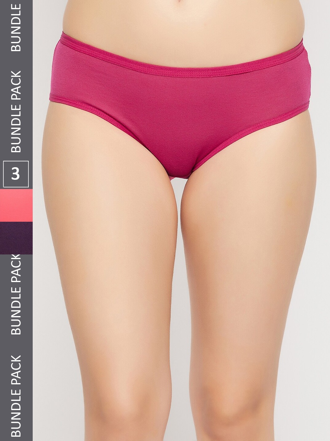 

SECRETS BY ZEROKAATA Women Pack Of 3 Antimicrobial Assorted Basic Cotton Briefs