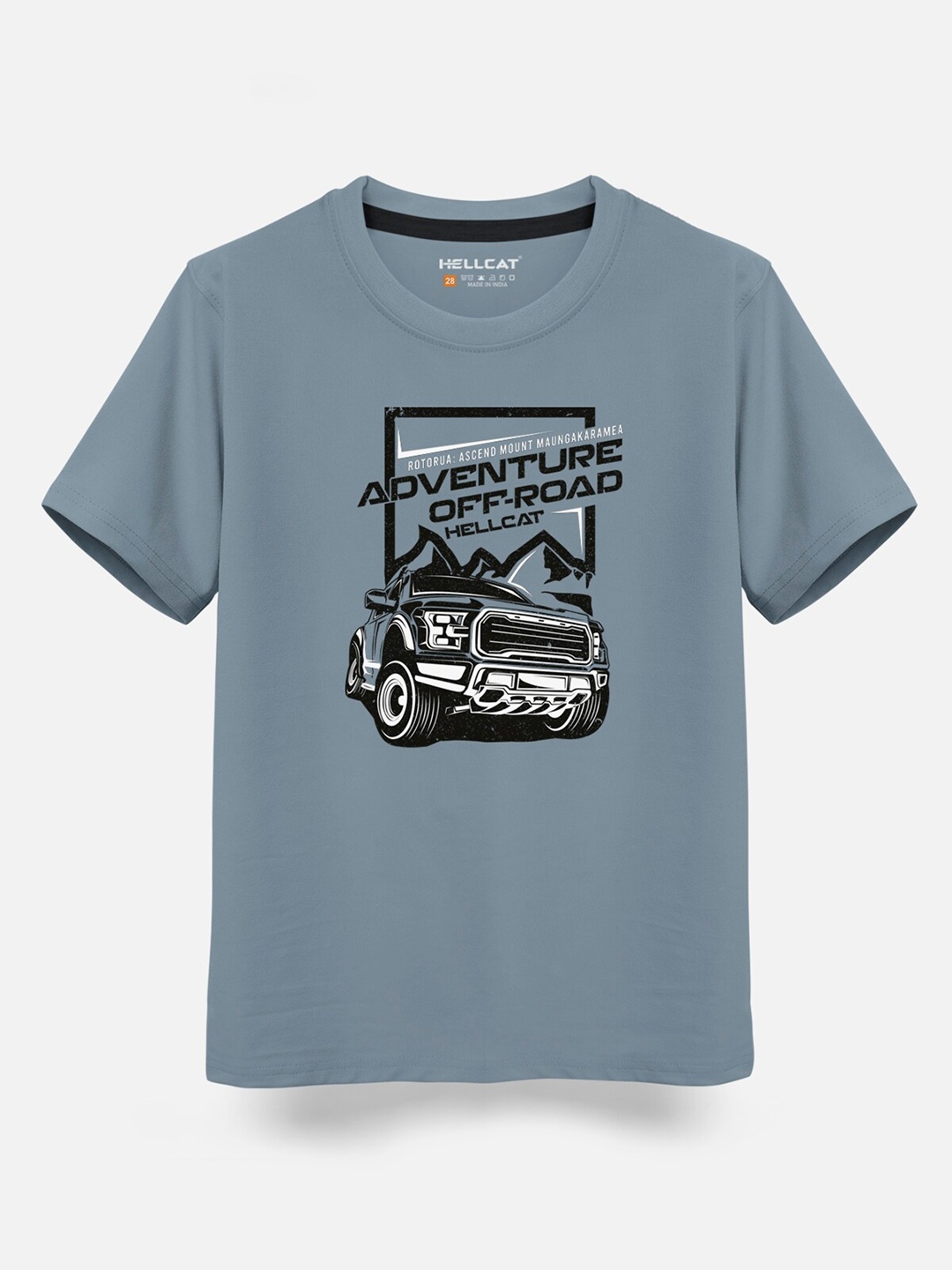 

HELLCAT Boys Graphic Printed T-shirt, Grey