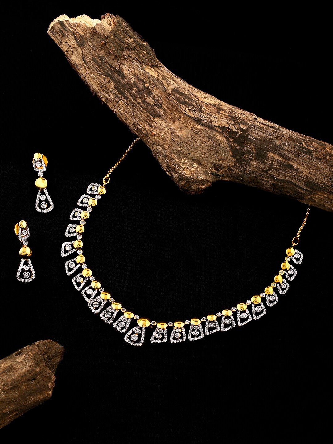 

Alamod Gold-Plated AD-Studded Jewellery Set