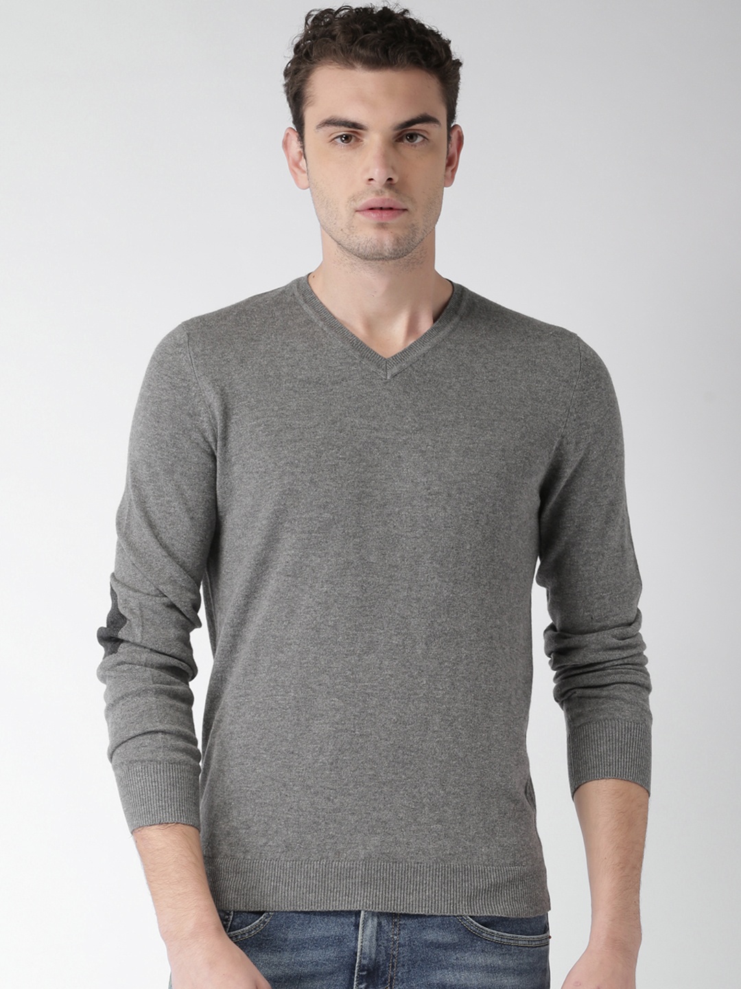

Celio Men Grey Solid Pullover