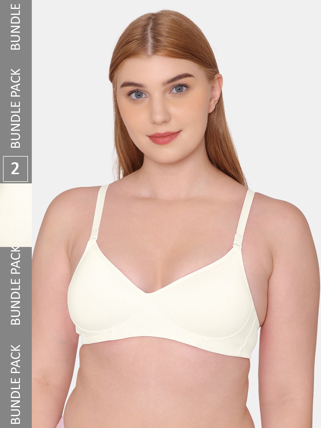 

KOMLI Lightly Padded Seamless Cotton T-Shirt Bra, White