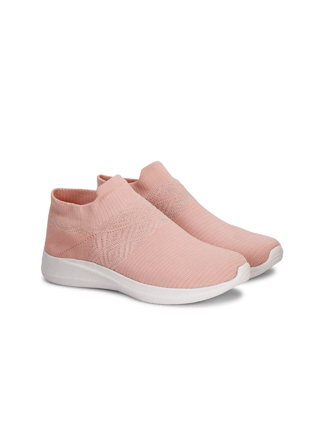 

KRAASA Women Mesh Marking Walking Shoes, Peach
