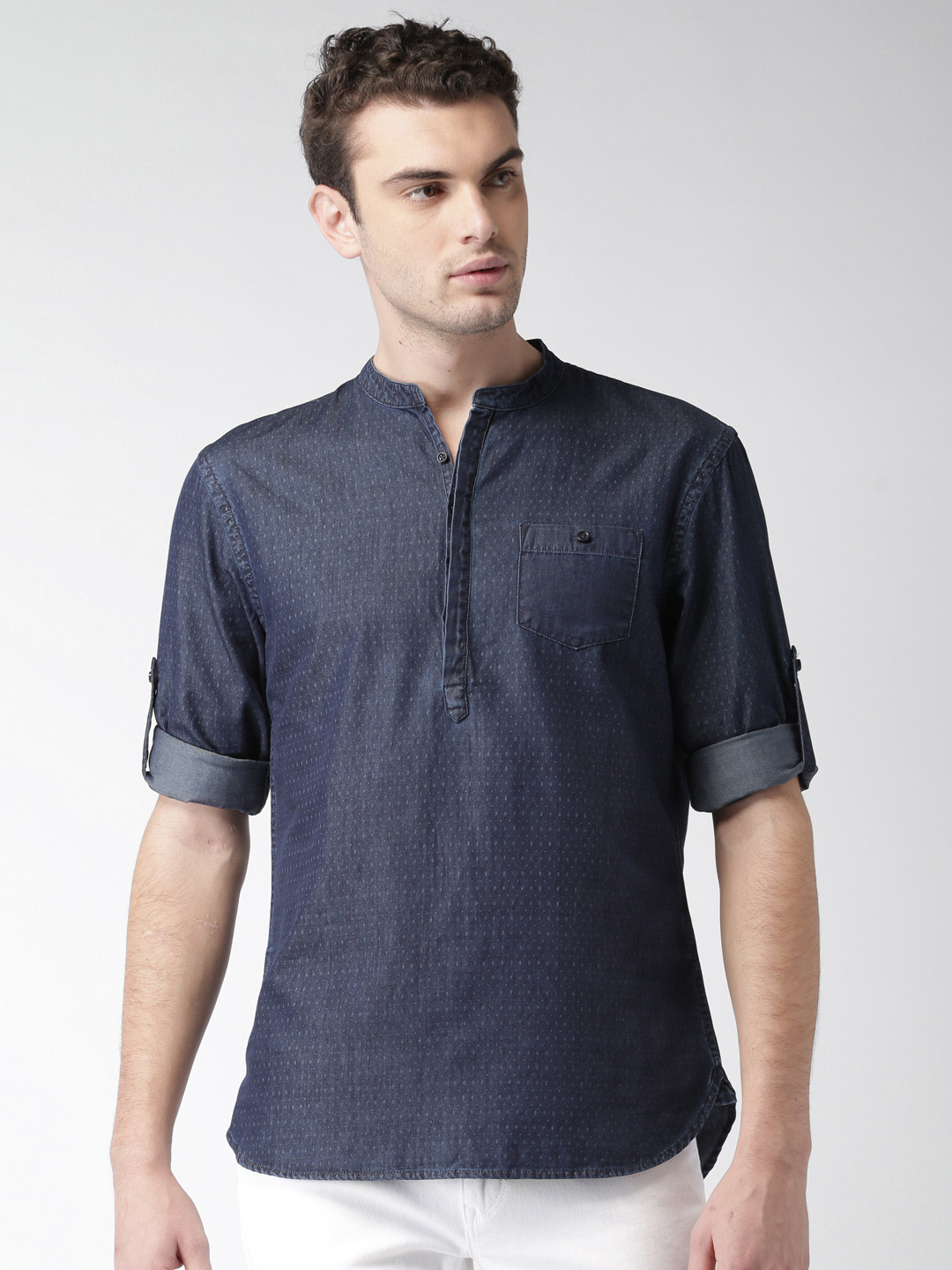 

Celio Men Blue Regular Fit Printed Casual Shirt