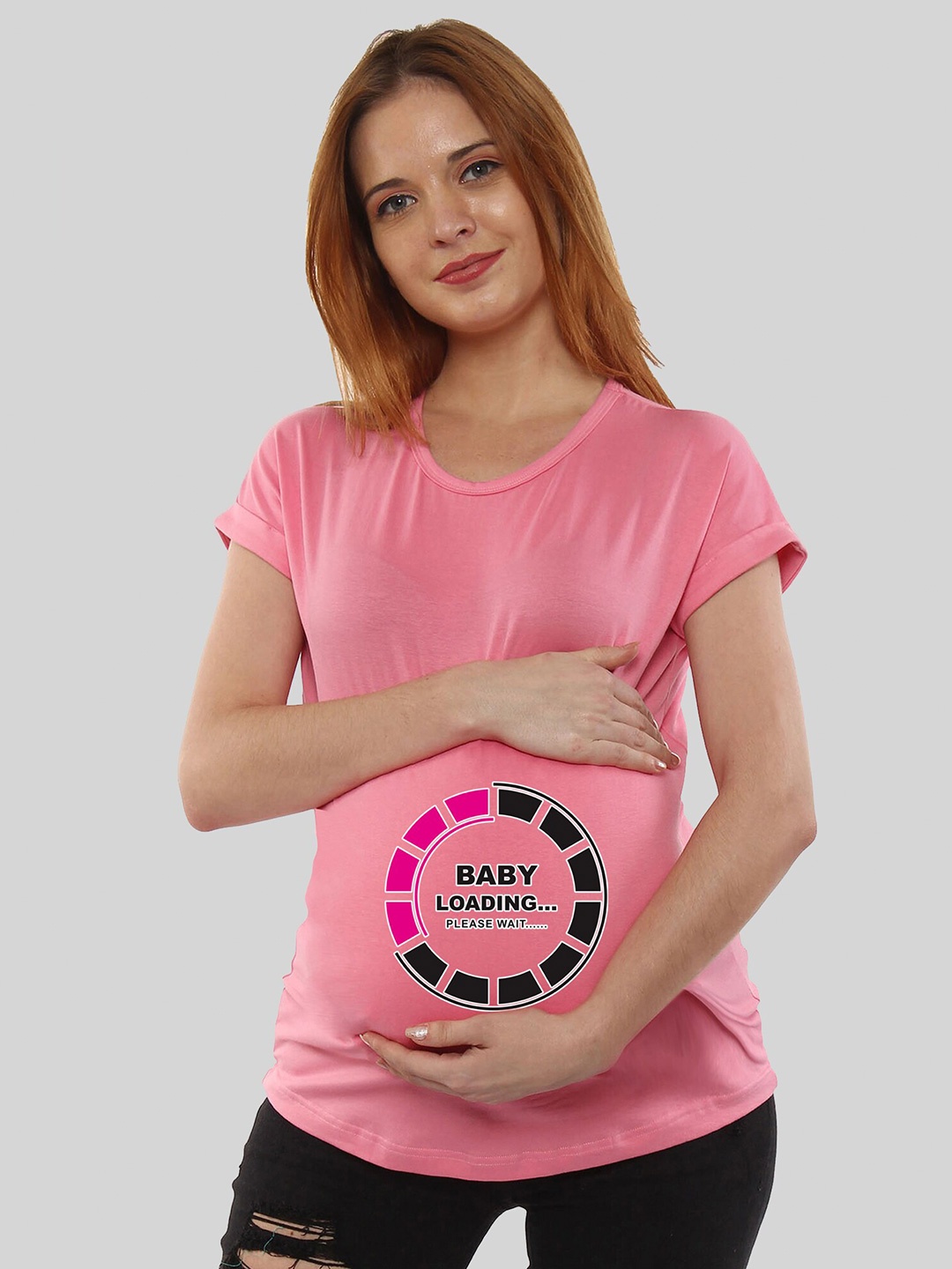 

SillyBoom Printed Maternity Cotton T-shirt, Pink